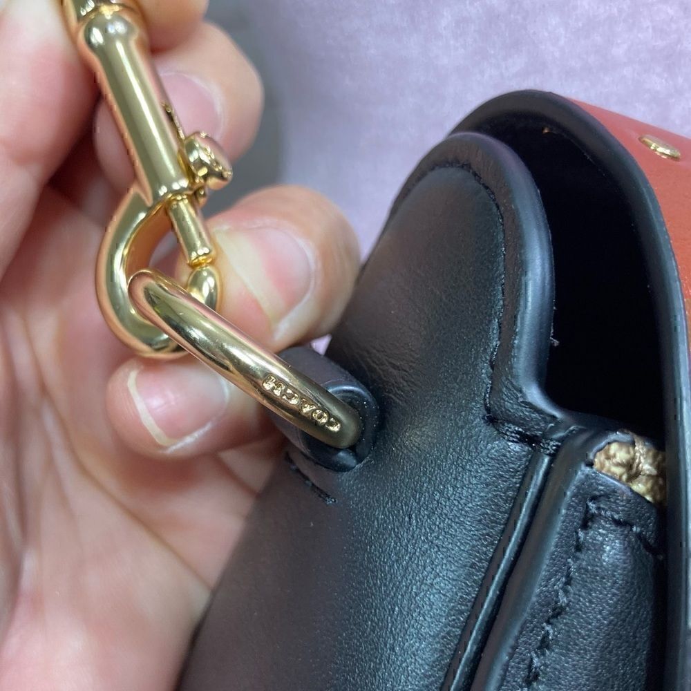 COACH Georgie Saddle Crossbody Bag Western Boho Embellished with Rivets & Studs! - Picture 14 of 14